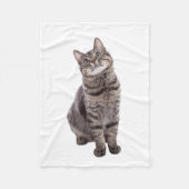 Cute Tabby Cat Fleece Deken (Voorkant)