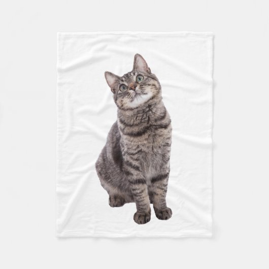 Cute Tabby Cat Fleece Deken (Voorkant)