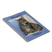 Cute Tabby Cat Foto Persoonlijke naam Notitieboek (Rechterzijde)
