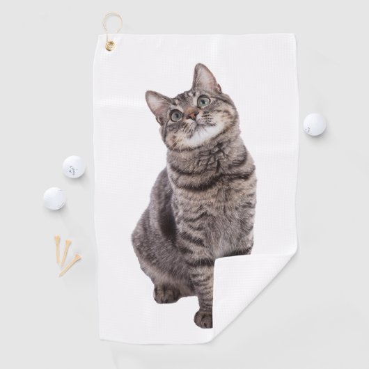 Cute Tabby Cat Golfhanddoek (Insitu)
