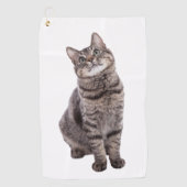 Cute Tabby Cat Golfhanddoek (Voorkant)