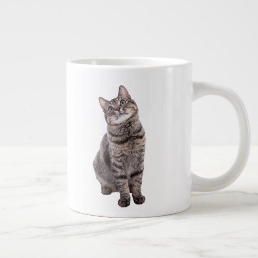 Cute Tabby Cat Grote Koffiekop (Rechts)