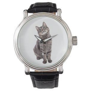 Cute Tabby Cat Horloge