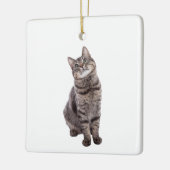 Cute Tabby Cat Keramisch Ornament (Links)