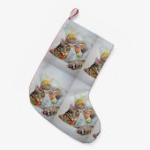 Cute Tabby Cat Merry Cats kerststop Kleine Kerstsok (Voorkant (Hangend))