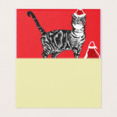 Cute Tabby Cat Merry Catsmus kerstkaart set Kaart (Binnenkant ongevouwen)