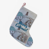 Cute Tabby Cat Merry Catsmus kerststop Kleine Kerstsok (Voorkant (Hangend))