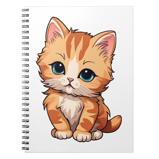 Cute Tabby Cat Notitieboek (Voorkant)