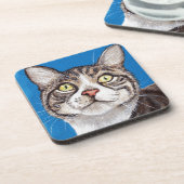 Cute Tabby Cat Painting Onderzetter (Linkerzijde)