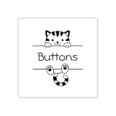 Cute Tabby Cat Peking Custom Name Rubberstempel (Afrduk)