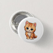 Cute Tabby Cat Ronde Button 3,2 Cm (Voorkant /achterkant)