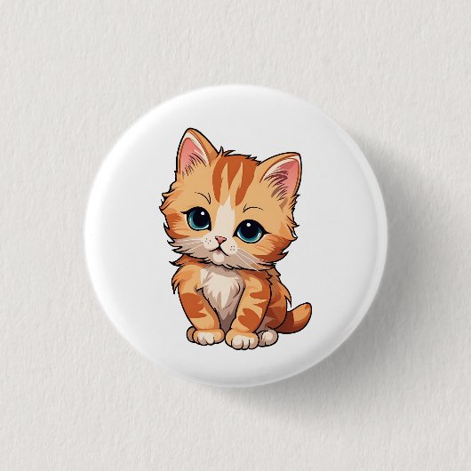 Cute Tabby Cat Ronde Button 3,2 Cm (Voorkant)