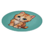 Cute Tabby Cat Snijplank (Hoek)