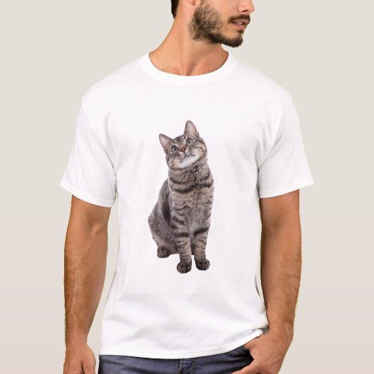 Cute Tabby Cat T-shirt (Voorkant)