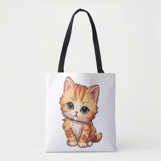 Cute Tabby Cat Tote Bag (Voorkant)