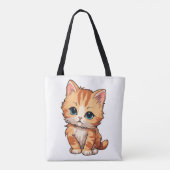 Cute Tabby Cat Tote Bag (Achterkant)