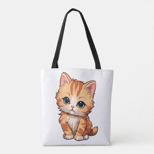 Cute Tabby Cat Tote Bag (Achterkant)