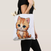 Cute Tabby Cat Tote Bag (Dichtbij)