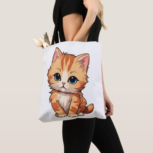 Cute Tabby Cat Tote Bag (Dichtbij)