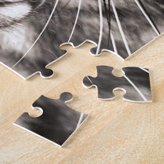 Cute Tabby Cat Wassen het gezicht Legpuzzel (Zijkant)