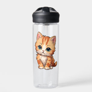 Cute Tabby Cat Waterfles