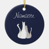 Cute Tabby Cats Namaste Keramisch Ornament (Voorkant)
