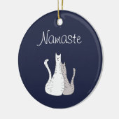 Cute Tabby Cats Namaste Keramisch Ornament (Links)