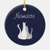 Cute Tabby Cats Namaste Keramisch Ornament (Achterkant)