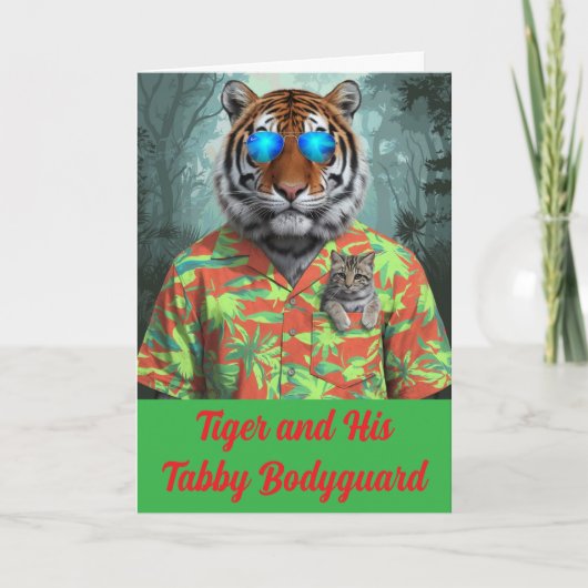 Cute Tabby en Tiger Vouwkaart Kaart (Voorkant)