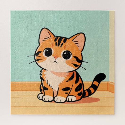 Cute Tabby Kitten Puzzle Legpuzzel (Verticaal)