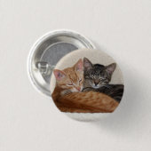 Cute Tabby Kittens Button / Badge (Voorkant /achterkant)