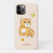 Cute Tabby Kitty Cat Light Beige Case-Mate iPhone Case (Achterkant)