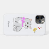 Cute Tabby Kitty Cat White Case-Mate iPhone Case (Achterkant (horizontaal))