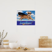 Cute Tabby Superheldenposter Poster (Keuken)