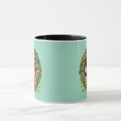 Cute Tabby Wreath Christmas Mok (Midden)