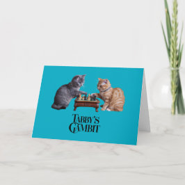 Cute Tabby's Gambit Wenskaart Aankondiging