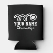 Cute table tennis ping pong ball print aangepaste  blikjeskoeler (Achterkant)