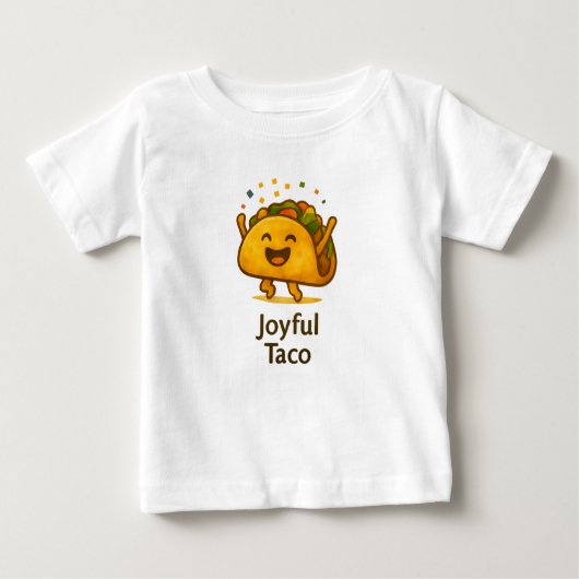 Cute Taco Baby T-Shirt Funny First Birthday Fiesta (Voorkant)