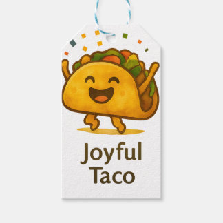 Cute Taco Fiesta Birthday Gift Tags | Party Favor Cadeaulabel