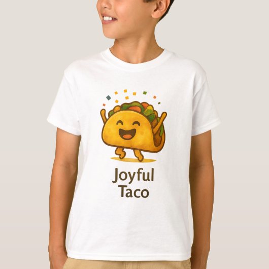 Cute Taco Fiesta Kids' Birthday T-Shirt (Voorkant)