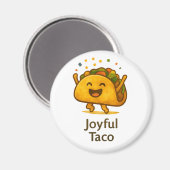 Cute Taco Fridge Magnet | Funny Foodie Gift (Voorkant / Achterkant)