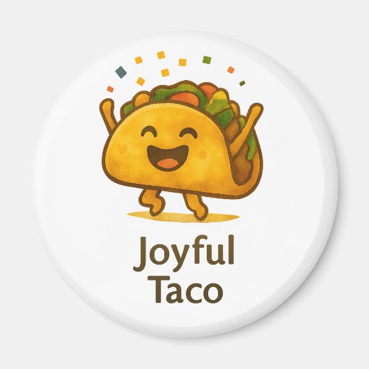 Cute Taco Fridge Magnet | Funny Foodie Gift (Voorkant)