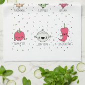 Cute Taco-illustratie Theedoek (Gevouwen)