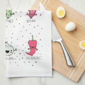 Cute Taco-illustratie Theedoek (Quarter Fold)