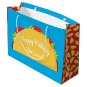 Cute Taco Kinder 1st Birthday Party Mexican Food Groot Cadeauzakje (Achterkant Gekanteld)