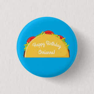 Cute Taco Kinder 1st Birthday Party Mexican Food Ronde Button 3,2 Cm