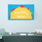 Cute Taco Kinder 1st Birthday Party Mexican Food Spandoek (Beurs)