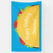 Cute Taco Kinder 1st Birthday Party Mexican Food Spandoek (Verticaal)