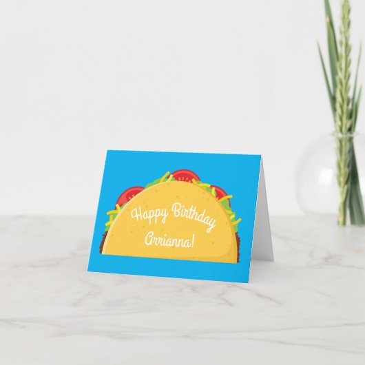 Cute Taco Kinderen 1st Birthday Party Mexicaanse F Kaart (Voorkant)
