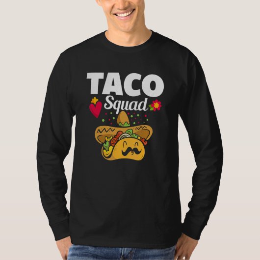 Cute Taco Squad Mexican Food Costume T-shirt (Voorkant)